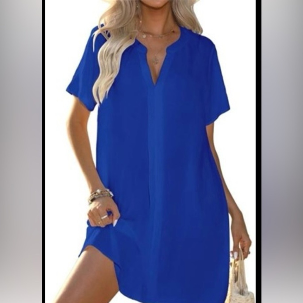 Stylish Blue swimsuit cover up